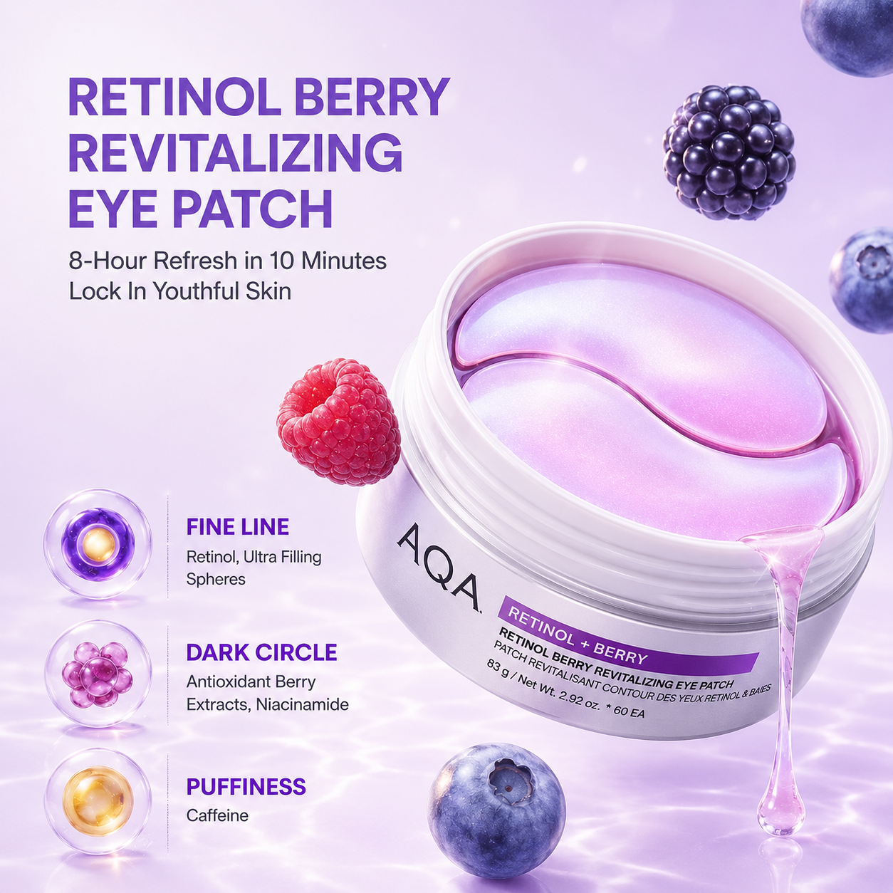 AQA Retinol Berry 10-Minute Revitalizing Eye Patch