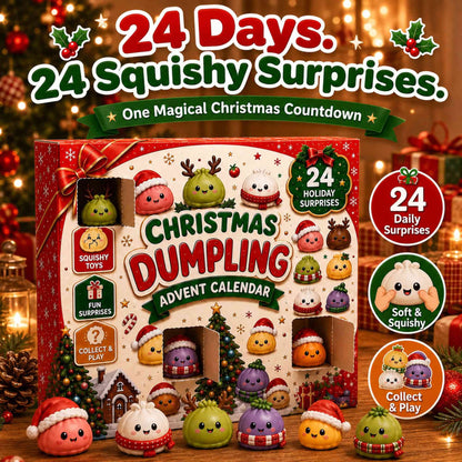 🎁2026 Christmas Advent Calendar, 24 Days Mini Squishy Toys, Kawaii Dumpling Surprise Countdown Design, Christmas Gift for Girls/Boys