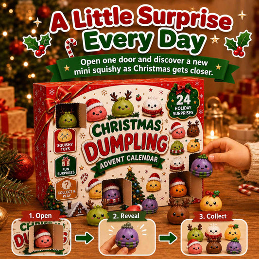 🎁2026 Christmas Advent Calendar, 24 Days Mini Squishy Toys, Kawaii Dumpling Surprise Countdown Design, Christmas Gift for Girls/Boys
