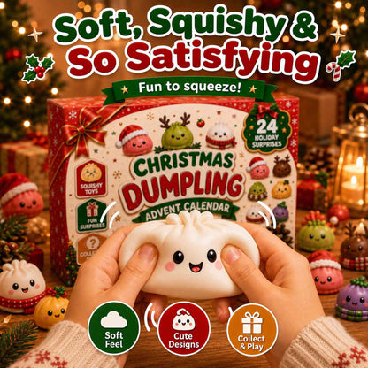 🎁2026 Christmas Advent Calendar, 24 Days Mini Squishy Toys, Kawaii Dumpling Surprise Countdown Design, Christmas Gift for Girls/Boys