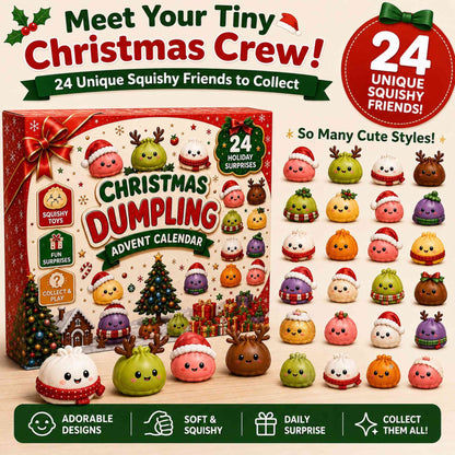🎁2026 Christmas Advent Calendar, 24 Days Mini Squishy Toys, Kawaii Dumpling Surprise Countdown Design, Christmas Gift for Girls/Boys