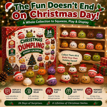 🎁2026 Christmas Advent Calendar, 24 Days Mini Squishy Toys, Kawaii Dumpling Surprise Countdown Design, Christmas Gift for Girls/Boys